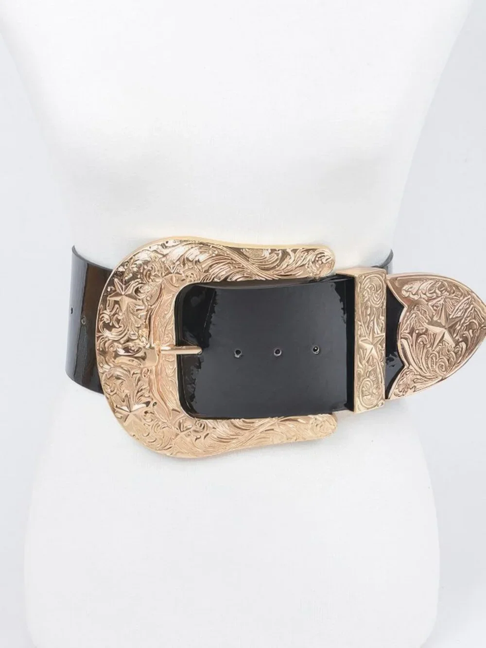 Oversized Multi Metal Waist Enamel Belt